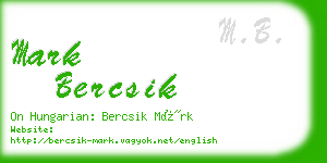 mark bercsik business card